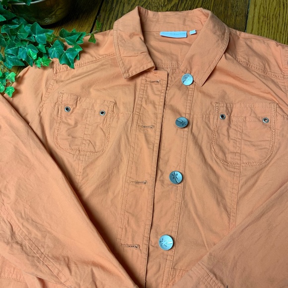 Lulu B Orange Jacket Button Up - Picture 1 of 7